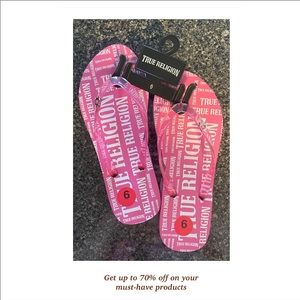 True Religion • pink • flip-flops